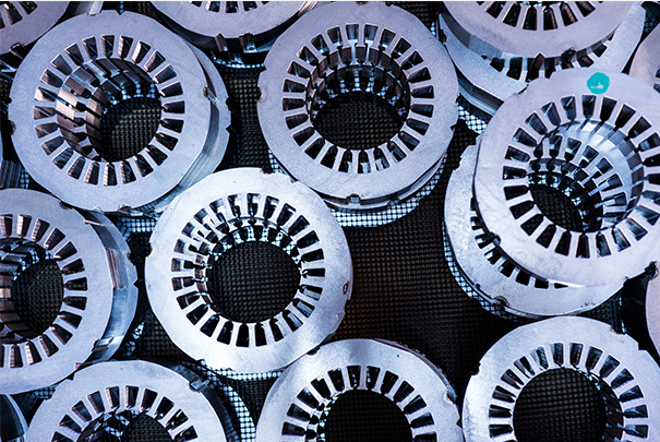 stacks of rotors for electric motors