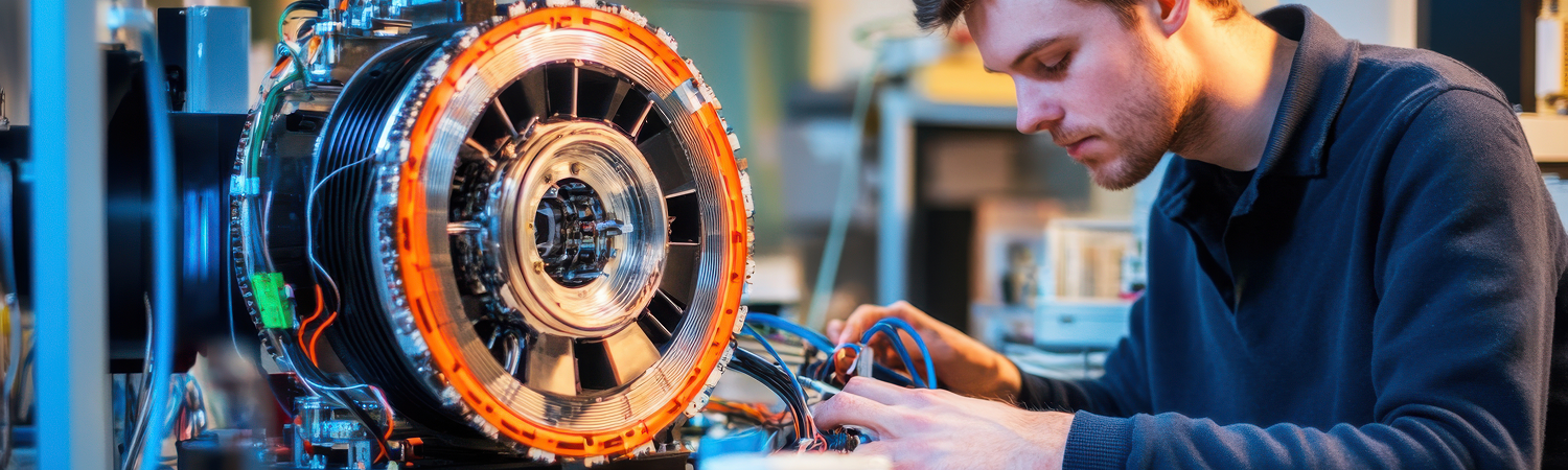 Man working on an engine